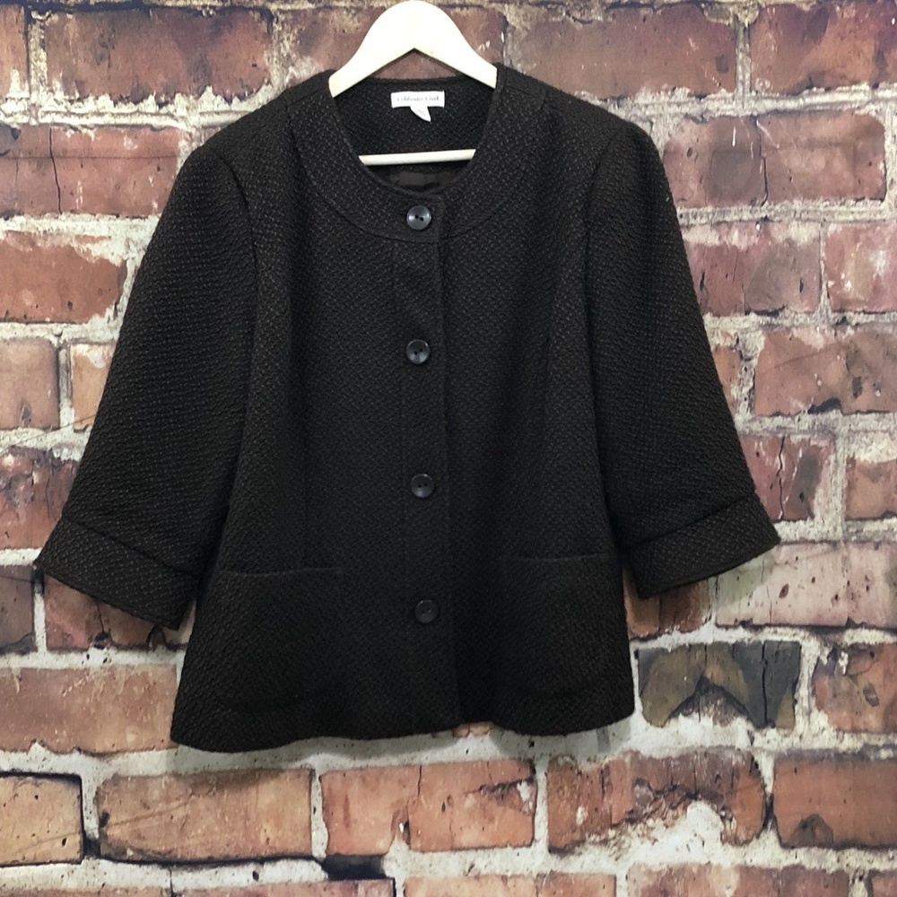 Coldwater Creek Wool Blend Brown Jacket 18W